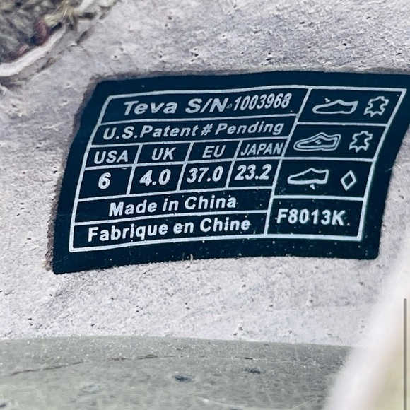 Teva Women's Riviera Taupe Suede Leather Wedge Strappy Sandals 1003968 Size 6 - Picture 8 of 8